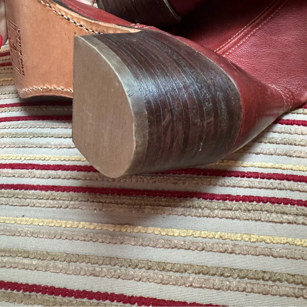 NEW with tags - VINTAGE Frye Burgundy Red Campus Leather Boots - Picture 8 of 16